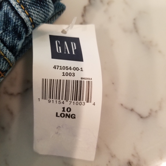 NWT Gap 10 Long Jeans  Sits Just Below Waist - Picture 7 of 8